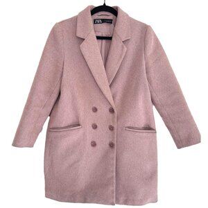 Zara Pink Doublebreasted Coat